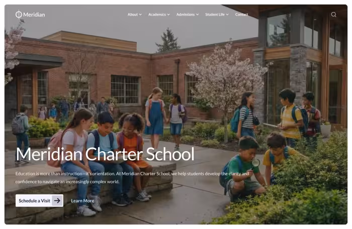 homepage hero section featuring welcome message and call-to-action