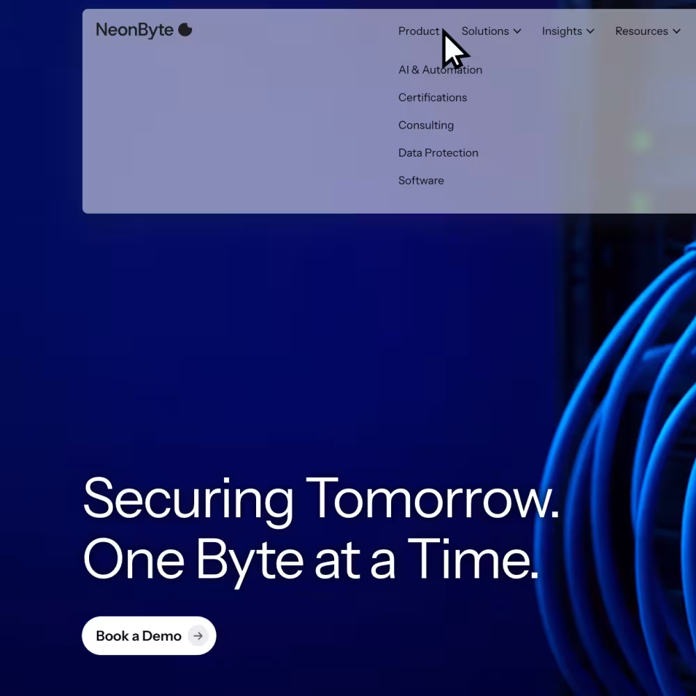 Neonbyte menu